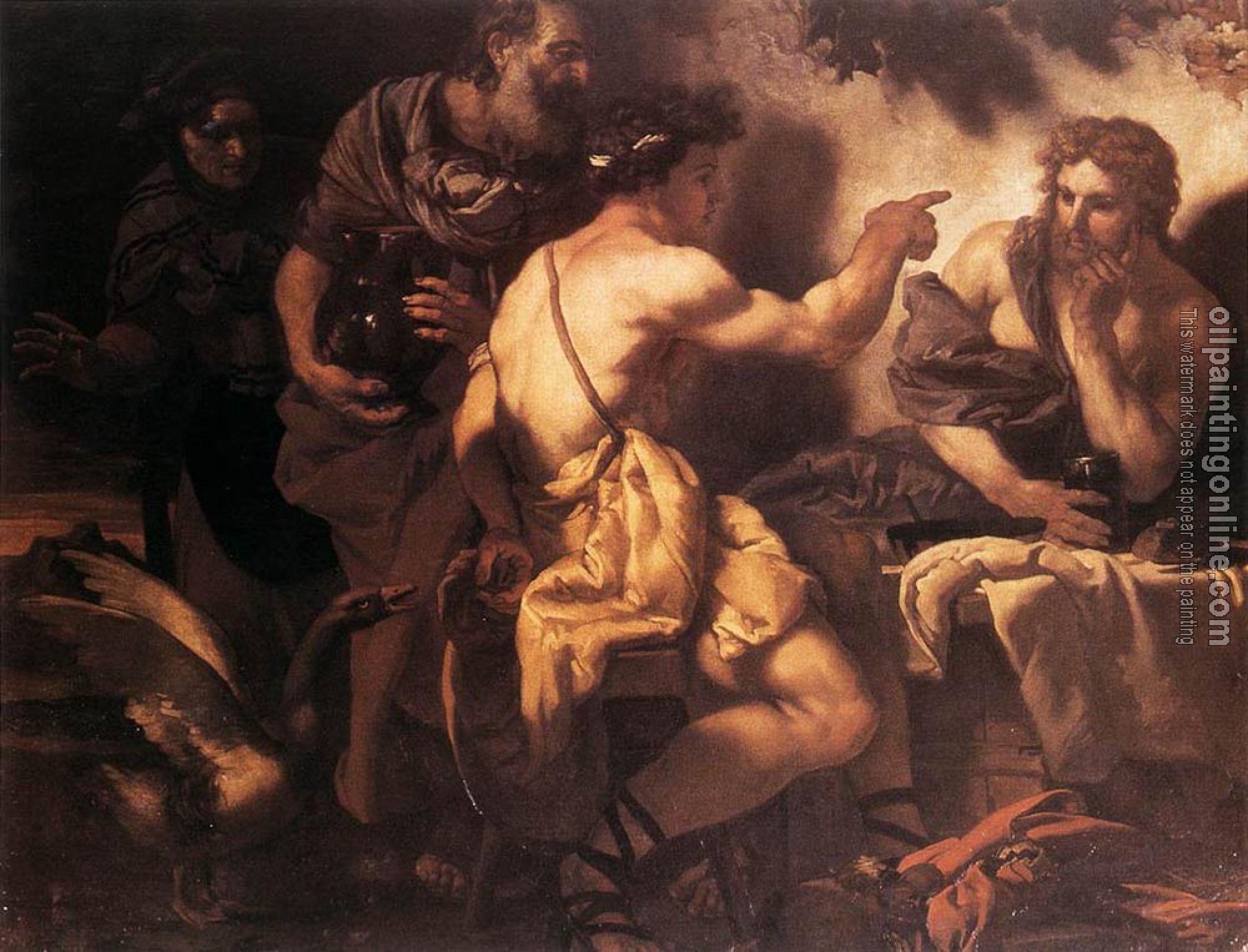 Johann Carl Loth - Jupiter And Mercury At Philemon And Baucis